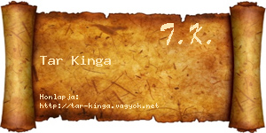 Tar Kinga névjegykártya